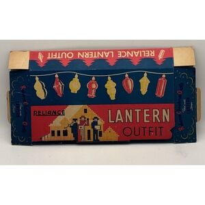 1- Vintage Reliance Lantern Outfit Christmas light BOX ONLY 102 NOS.  No lights